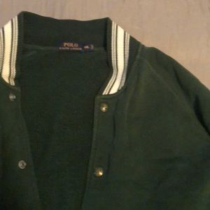 Hunter Green Vintage Style Polo Jacket